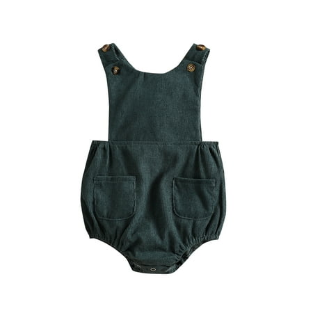 Suanret Newborn Baby Girls Romper Jumpsuit Bodysuit Sleeveless Button One Piece Infant Summer Clothes Outifis Green 0-6 Months
Suanret Newborn Baby Girls Romper Jumpsuit Bodysuit Sleeveless Button One Piece Infant Summer Clothes Outifis Green 0-6 Months