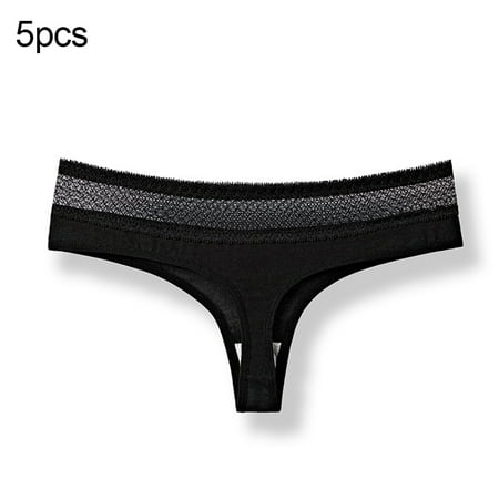 JFY 5Pcs Women Sexy Solid Color Lace Patchwork Hollow out Thong Low Waist G-String
JFY 5Pcs Women Sexy Solid Color Lace Patchwork Hollow out Thong Low Waist G-String