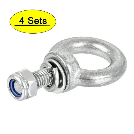 Unique Bargains Lifting Eye Bolt M5 x 12.5mm Male Thread with Hex Screw Nut Gasket for Hanging Stainless Steel 4 Sets
Unique Bargains Lifting Eye Bolt M5 x 12.5mm Male Thread with Hex Screw Nut Gasket for Hanging Stainless Steel 4 Sets
