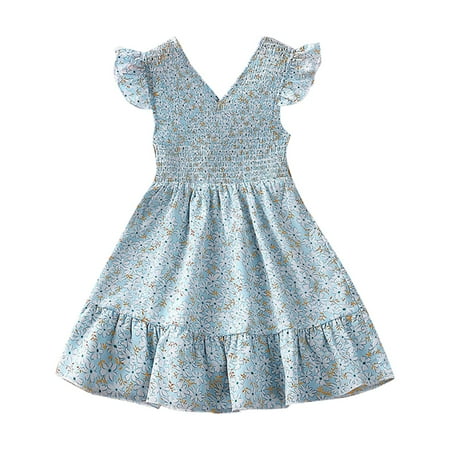 Otqutp Summer Dress for Toddler Girl 4 To 7 Years Old Floral Casual Dress Flutter Sleeve Princess Dress Flower Print Sundress Kids Summer Clothes
Otqutp Summer Dress for Toddler Girl 4 To 7 Years Old Floral Casual Dress Flutter Sleeve Princess Dress Flower Print Sundress Kids Summer Clothes