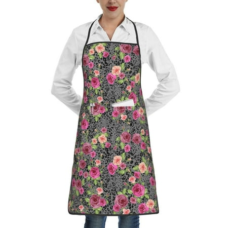 Rocae Rose Mix Leopard for Kitchen Aprons for Women Adjustable Cooking Kitchen Chef Apron for Men with Pockets
Rocae Rose Mix Leopard for Kitchen Aprons for Women Adjustable Cooking Kitchen Chef Apron for Men with Pockets