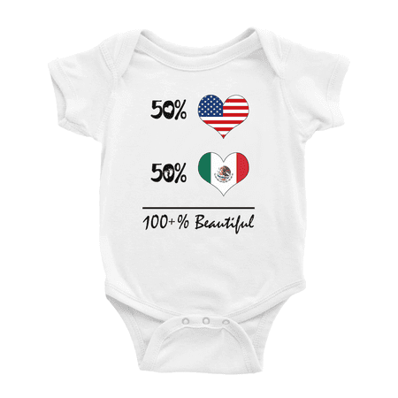 50% Mexicon + 50% American = 100+% Beautiful Mexico Cute Baby Bodysuit For Boy Girl
50% Mexicon + 50% American = 100+% Beautiful Mexico Cute Baby Bodysuit For Boy Girl