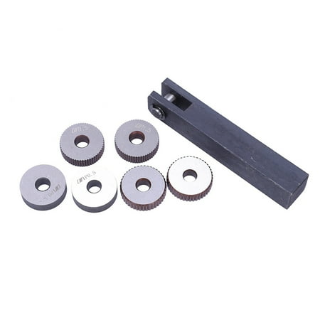 7x Single Wheel Straight Linear Knurling Tool 0 5mm 1.5mm 2mm Pitch