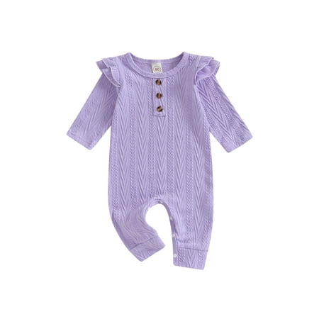 Acuteok Baby Fall Jumpsuits Casual Long Sleeve Button Front Ruffle Rompers Newborn Outfit
Acuteok Baby Fall Jumpsuits Casual Long Sleeve Button Front Ruffle Rompers Newborn Outfit