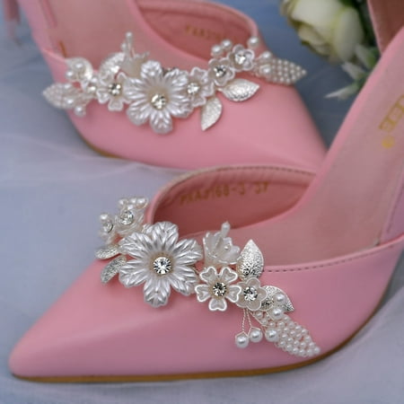 Homeex High Heels Buckle Accessories Clip Rhinestone Shoe Flower Shoes flower pair