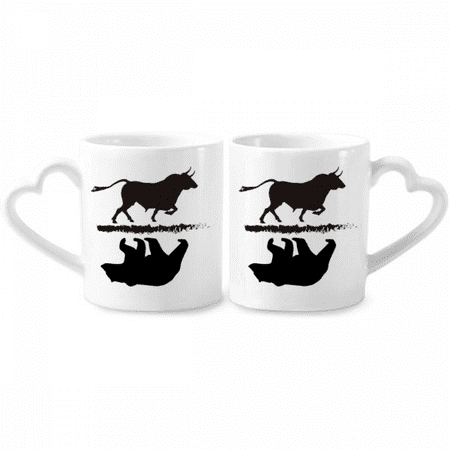 Reflection Stock Market Bull Couple Porcelain Mug Set Cerac Lover Cup Heart Handle
Reflection Stock Market Bull Couple Porcelain Mug Set Cerac Lover Cup Heart Handle