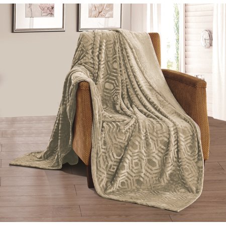 All American Collection New Super Soft Solid Brushed Flannel Throw Blanket