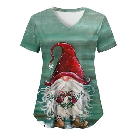 TAIAOJING Women Scrubs Top Workwear Casual V Neck Christmas Print Short Sleeve Work Shirt Pocket Top
TAIAOJING Women Scrubs Top Workwear Casual V Neck Christmas Print Short Sleeve Work Shirt Pocket Top