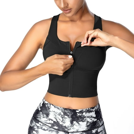 MOLUTAN Women Zip Front Sports Bras Longline Fitness Crop Tops Tank Gym Yoga Workout Tops
MOLUTAN Women Zip Front Sports Bras Longline Fitness Crop Tops Tank Gym Yoga Workout Tops