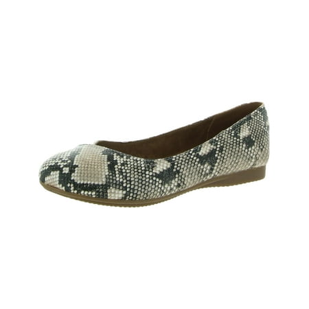 Style & Co. Womens Lydiaa Faux Leather Snake Print Ballet Flats