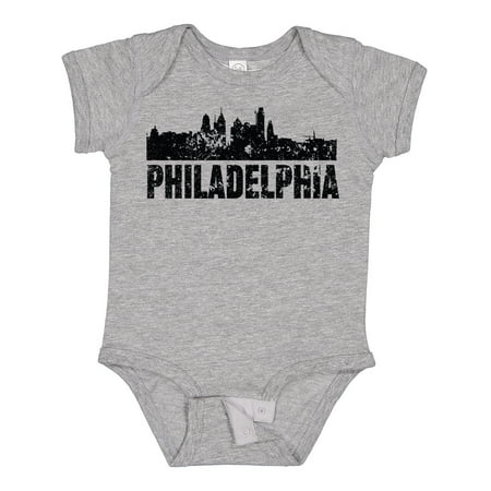 Inktastic Philadelphia Skyline Grunge Gift Baby Boy or Baby Girl Bodysuit