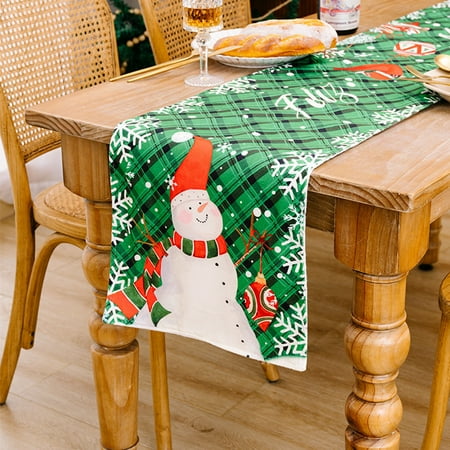 Christmas Home Christmas Snowman Print Table Runner Festive Atmosphere Home Table Decorations
Christmas Home Christmas Snowman Print Table Runner Festive Atmosphere Home Table Decorations