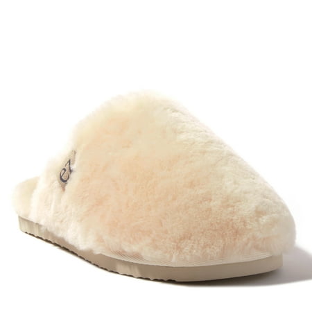EZ Feet by Dearfoams Fluffy Genuine Shearling Scuff Slipper