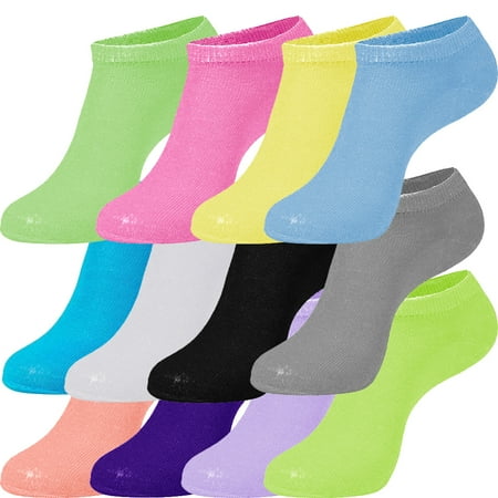 Lot 12 Pairs Women No Show Socks Neon Color Plain Liner Invisible Low Cut Size:9-11
Lot 12 Pairs Women No Show Socks Neon Color Plain Liner Invisible Low Cut Size:9-11
