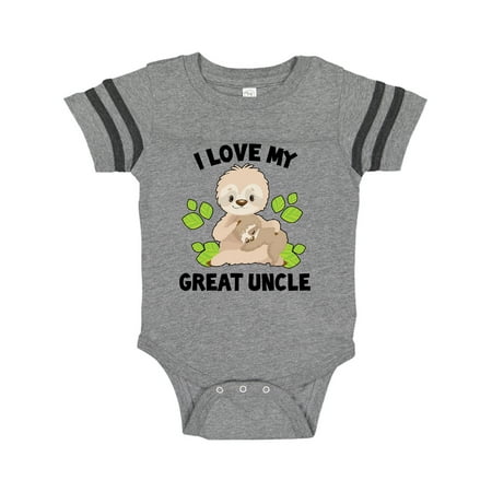 Inktastic Cute Sloth I Love My Great Uncle with Green Leaves Gift Baby Boy or Baby Girl Bodysuit
Inktastic Cute Sloth I Love My Great Uncle with Green Leaves Gift Baby Boy or Baby Girl Bodysuit