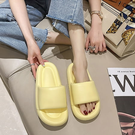 Dpityserensio EVA Slippers Women s Summer Outer Wear Thick Bottom New Seaside Sandals and Slippers Summer Women Sandals Clearance Yellow 7.5(40-41)
Dpityserensio EVA Slippers Women s Summer Outer Wear Thick Bottom New Seaside Sandals and Slippers Summer Women Sandals Clearance Yellow 7.5(40-41)