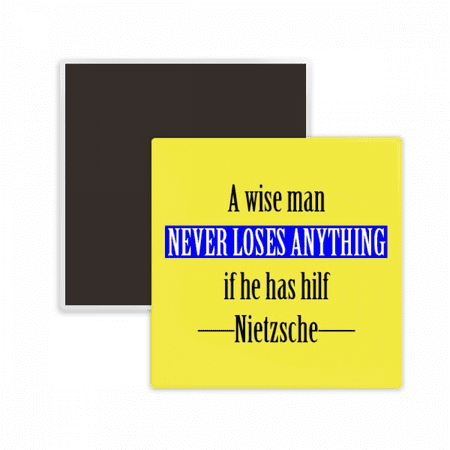 Wise Help Lose Square Ceracs Fridge Magnet Keepsake Memento