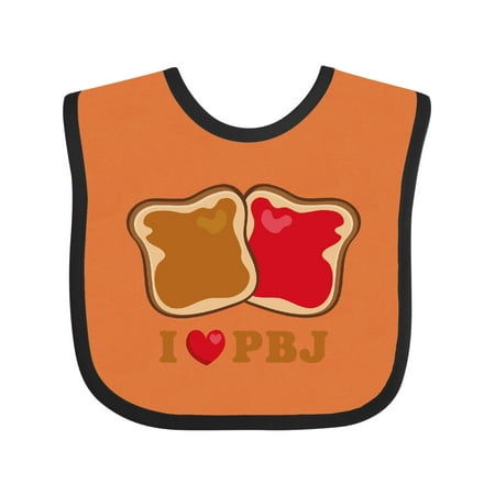 Inktastic I Love PBJ 2 Gift Baby Boy or Baby Girl Bib