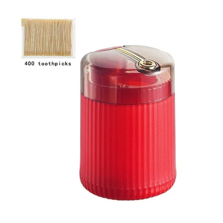 Augper Press Type Automatic Toothpick Box Household Toothpick Box Automatic Household Daily Toothpick Box (with 400 Toothpicks)
Augper Press Type Automatic Toothpick Box Household Toothpick Box Automatic Household Daily Toothpick Box (with 400 Toothpicks)