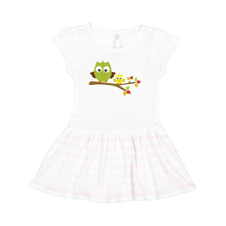 Inktastic Two Cute Owls on a Branch Gift Toddler Girl Dress