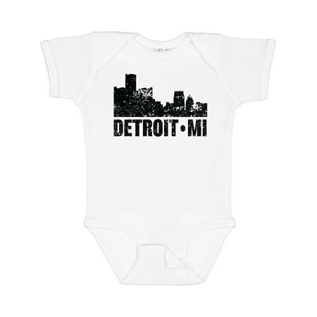 Inktastic Detroit Skyline Grunge Gift Baby Boy or Baby Girl Bodysuit