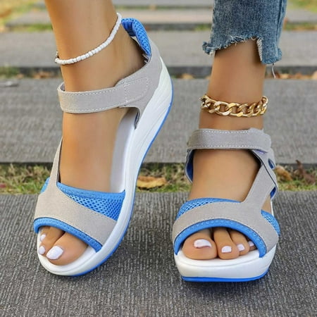Sandals for Women 2024 Deals! Nilvkv Women Summer Size Open-toe Platform Jiggle Sandals With Wedge And Fish Mouth Women s Platform Sandals Casual Comfort Walking Sandals
Sandals for Women 2024 Deals! Nilvkv Women Summer Size Open-toe Platform Jiggle Sandals With Wedge And Fish Mouth Women s Platform Sandals Casual Comfort Walking Sandals
