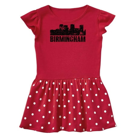 Inktastic Birmingham Skyline Grunge Gift Toddler Girl Dress