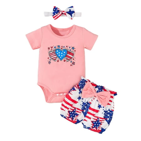 Baby Short Sets 6-9 Months Toddler Boys Girls Independence Day Heart Pattern Printing Romper Bodysuit Shorts Headbands Outfits Baby Girls Clothing 9-12 Months Pink
Baby Short Sets 6-9 Months Toddler Boys Girls Independence Day Heart Pattern Printing Romper Bodysuit Shorts Headbands Outfits Baby Girls Clothing 9-12 Months Pink
