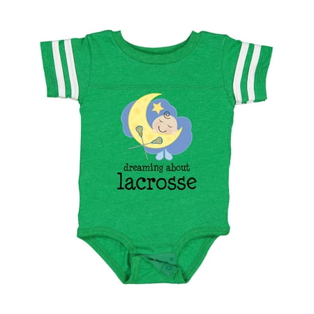 Inktastic Lacrosse Baby Dream About Gift Baby Boy or Baby Girl Bodysuit