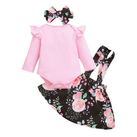 NZRVAWS Infant Girls Fall Outfits 18 Months Baby Girls Solid Color24 Months Baby Girls Romper Top Floral Print Straps Suspender Skirts Headband 3Pcs Fall Clothes Set Pink
NZRVAWS Infant Girls Fall Outfits 18 Months Baby Girls Solid Color24 Months Baby Girls Romper Top Floral Print Straps Suspender Skirts Headband 3Pcs Fall Clothes Set Pink
