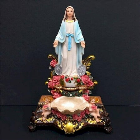 Mr. MJs HO-H8-21C359 Mary with Holy Water Bowl Statuette