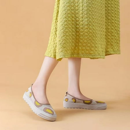Women‘s Flying Weave Slip-on Flat Shoes Various Pattern Comfortable Casual Shoes