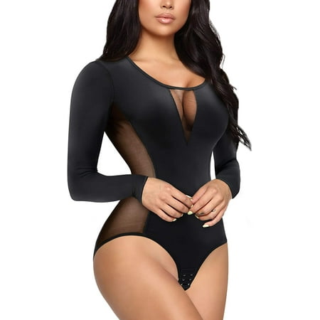 CtriLady Women s Bodysuit Tops Long Sleeves Jumpsuit Bodycon Basic T-Shirt Leotard Tummy Control Shapewear Waist Trainer(Black Medium)
CtriLady Women s Bodysuit Tops Long Sleeves Jumpsuit Bodycon Basic T-Shirt Leotard Tummy Control Shapewear Waist Trainer(Black Medium)