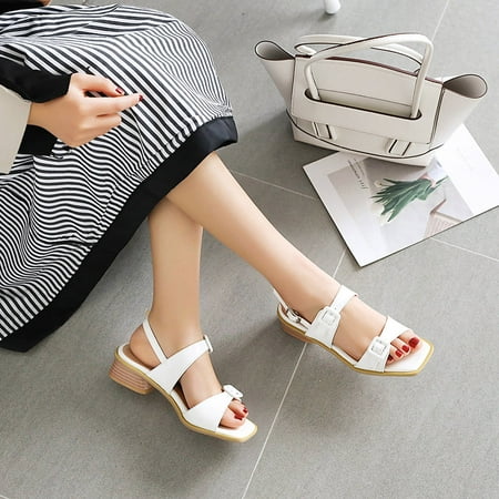 Zanvin Womens Sandals Clearance Patent Leather Faux Leather Low Heels Ladies Summer Sandals Size 35-43 Sandals for Women Dressy Summer White 37
Zanvin Womens Sandals Clearance Patent Leather Faux Leather Low Heels Ladies Summer Sandals Size 35-43 Sandals for Women Dressy Summer White 37