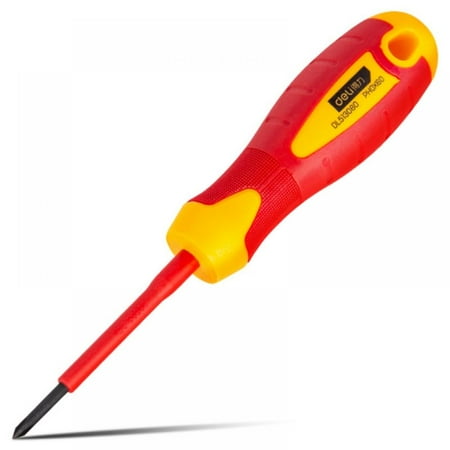 Deli Insulated Screwdriver Magnetic Screw Driver Slotted Handle Voltage 1000VAC Professional Electrician Repair Hand Tools
Deli Insulated Screwdriver Magnetic Screw Driver Slotted Handle Voltage 1000VAC Professional Electrician Repair Hand Tools