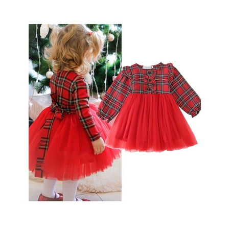 Christmas Dress for Toddler Baby Girls Spring Fall Dress Long Sleeve O Neck Plaid Tulle Patchwork Red Dress
Christmas Dress for Toddler Baby Girls Spring Fall Dress Long Sleeve O Neck Plaid Tulle Patchwork Red Dress