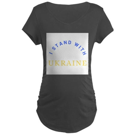 CafePress - Solidarity With UKRAINE Maternity T Shirt - Maternity Dark T-Shirt