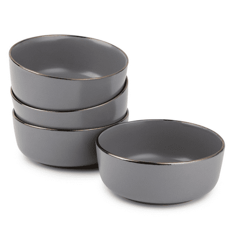 Thyme & Table Servware Gray Ava Stoneware Round Bowls 4 Pack
