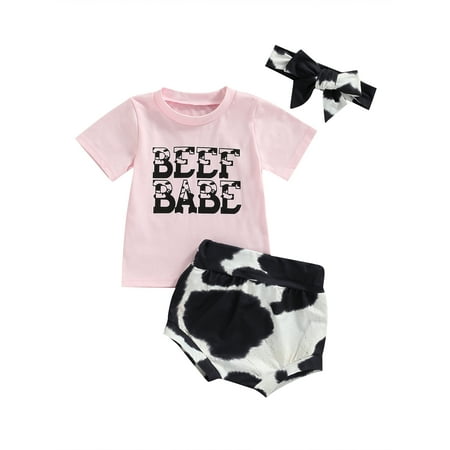 Calsunbaby Newborn Baby Girls 3PCS Outfits Set Letter Print Short Sleeve T-Shirt Shorts Headband Clothes Pink 0-6 Months
Calsunbaby Newborn Baby Girls 3PCS Outfits Set Letter Print Short Sleeve T-Shirt Shorts Headband Clothes Pink 0-6 Months