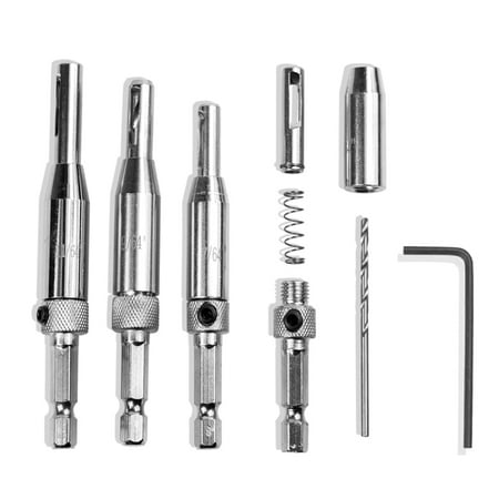 Eccomum 4pcs Self-Centering Hinge Hardware Drill Bits Set Door Cabinet Pilot Holes Drilling Locator HSS Recess 5/64 7/64 9/64 11/64 Inch
Eccomum 4pcs Self-Centering Hinge Hardware Drill Bits Set Door Cabinet Pilot Holes Drilling Locator HSS Recess 5/64 7/64 9/64 11/64 Inch
