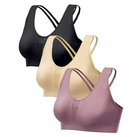 3 Pack Women s Medium Support Cross Back Wirefree Removable Cups Yoga Sport Bra
3 Pack Women s Medium Support Cross Back Wirefree Removable Cups Yoga Sport Bra