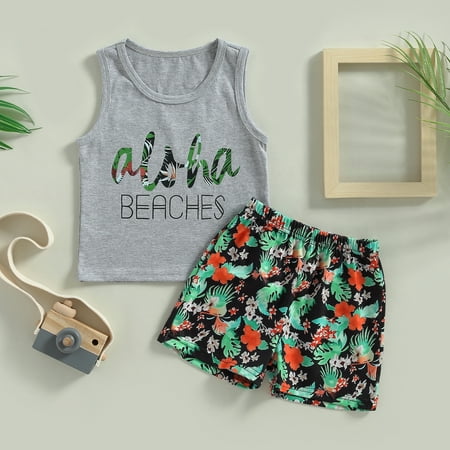 Lamuusaa Toddler Baby 2PCS Summer Clothes Sleeveless Letter Print Tank Tops + Beach Shorts Set
Lamuusaa Toddler Baby 2PCS Summer Clothes Sleeveless Letter Print Tank Tops + Beach Shorts Set
