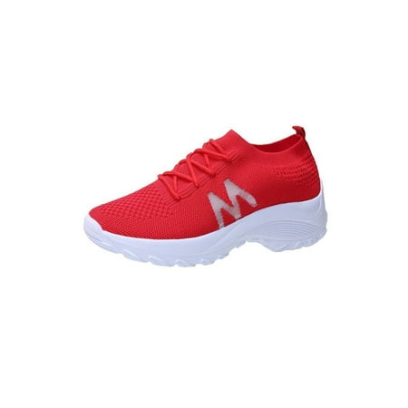 Woobling Women Walking Shoes Lace Up Running Shoe Platform Sock Sneakers Yoga Sneaker Non-slip Slip On Breathable Red 4.5
Woobling Women Walking Shoes Lace Up Running Shoe Platform Sock Sneakers Yoga Sneaker Non-slip Slip On Breathable Red 4.5