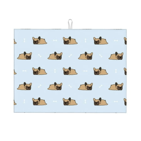 Dish Drying Mat Sleeping Cute French Bulldog Highly Absorbent Microfiber Drying Mat Kitchen Counter or Sink Drawer Liner 16x18 Kitchen Drying Mat Coffee Mat Kitchen Essentials
Dish Drying Mat Sleeping Cute French Bulldog Highly Absorbent Microfiber Drying Mat Kitchen Counter or Sink Drawer Liner 16x18 Kitchen Drying Mat Coffee Mat Kitchen Essentials