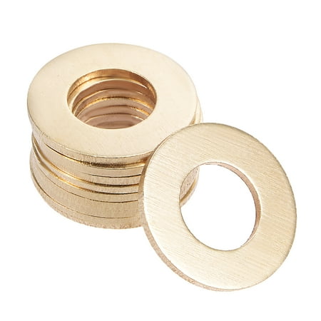 10 Pcs 12.5mm x 24mm x 1.5mm Brass Flat Washer for Screw Bolt