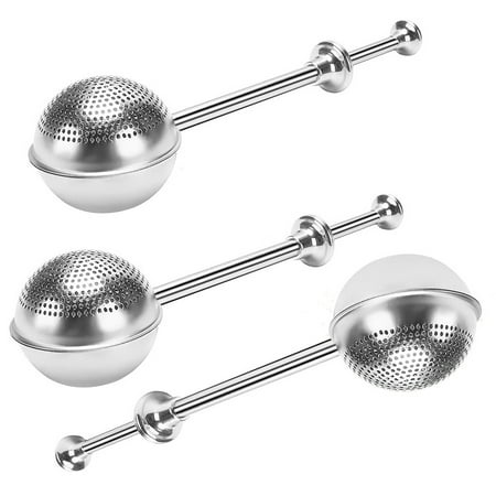 Tea Infuser Ball Shaped Stainless Steel Tea Ball Ball-Shape Push Style Tea Infuser Strainer Pack of 3
Tea Infuser Ball Shaped Stainless Steel Tea Ball Ball-Shape Push Style Tea Infuser Strainer Pack of 3
