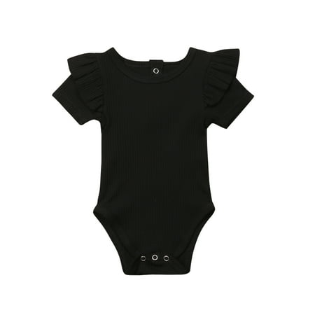 Seyurigaoka Baby Girls Summer Romper Ruffle Short Sleeve Round Neck Solid Color Romper
Seyurigaoka Baby Girls Summer Romper Ruffle Short Sleeve Round Neck Solid Color Romper