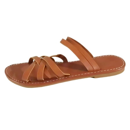 Youmylove Women Simple Leisure Solid Color Leather SurRound Head Flat Bottom Outside Wear Casual Large Size Sandals Summer Comfy Beach Outdoor Walking Footwear
Youmylove Women Simple Leisure Solid Color Leather SurRound Head Flat Bottom Outside Wear Casual Large Size Sandals Summer Comfy Beach Outdoor Walking Footwear