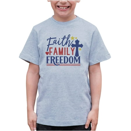 7 ate 9 Apparel Kids Patriotic 4th of July Shirt - Faith Family Freedom Grey T-Shirt 18 Months
7 ate 9 Apparel Kids Patriotic 4th of July Shirt - Faith Family Freedom Grey T-Shirt 18 Months