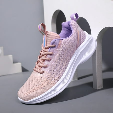 Women Lightweight Breathable Flying Weave Running Shoes